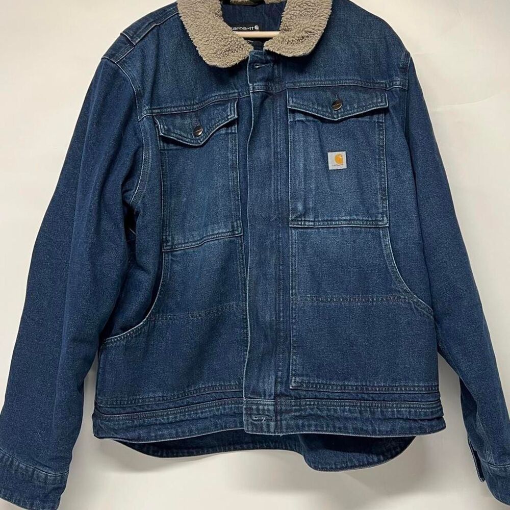 Carhartt Men's Blue and Navy Jacket